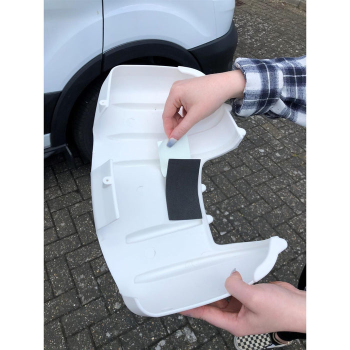 For Ford Transit Mark 8 Mirror Protectors White Pair - Twin Arm Model Only Milenco - UK Camping And Leisure