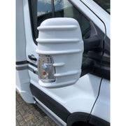 For Ford Transit Mark 8 Mirror Protectors White Pair - Twin Arm Model Only Milenco Milenco - UK Camping And Leisure