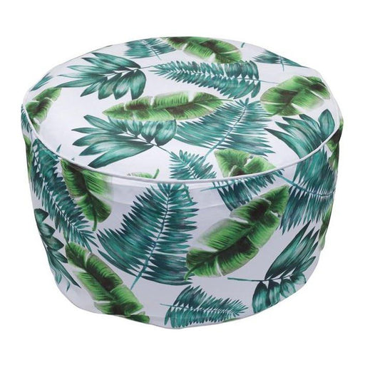 Garden Botanical Green Palm Print Inflatable Ottoman - UK Camping And Leisure