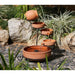 Gardenwize Garden Solar Powered Brown Terracotta Cascade Water Fountain Feature Streetwize - UK Camping And Leisure