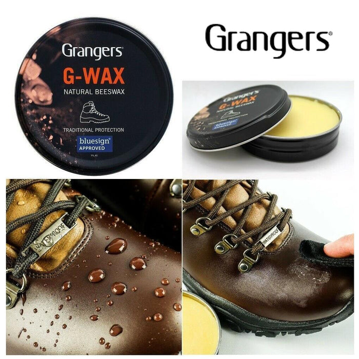 Grangers G Wax Leather Shoe Boot Waterproofer Beeswax Polish
