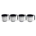 Granite 4x Stacked Mug Set Grey Flamefield Melamine Ideal Camping Picnic Caravan Flamefield - UK Camping And Leisure