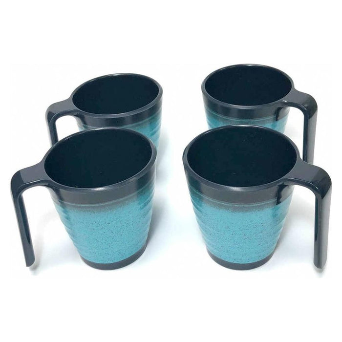 Granite 4x Stacking Mug Set Flamefield - UK Camping And Leisure