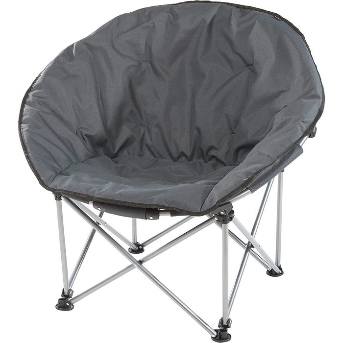 Grey Adult Bucket Camping Chair Padded High Back Folding Orca Moon Chair & Bag Summit - UK Camping And Leisure