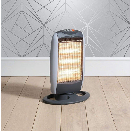 Halogen Heater Portable Oscillating Deluxe 3 Heat Settings Office 1200W Watts UK Camping And Leisure