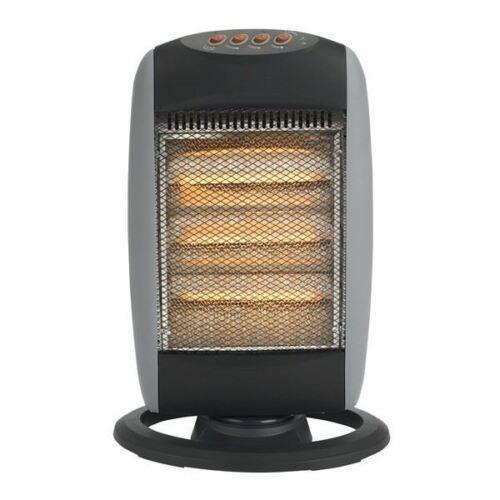 Halogen Heater Portable Oscillating Deluxe 3 Heat Settings Office 1200W Watts UK Camping And Leisure