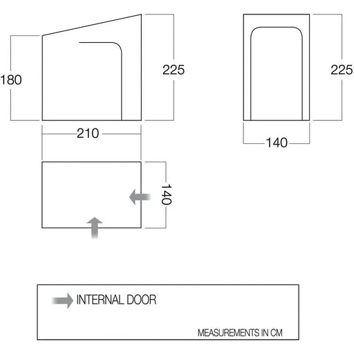 Vango BR002 Caravan Awning Bedroom Midnight Vango - UK Camping And Leisure