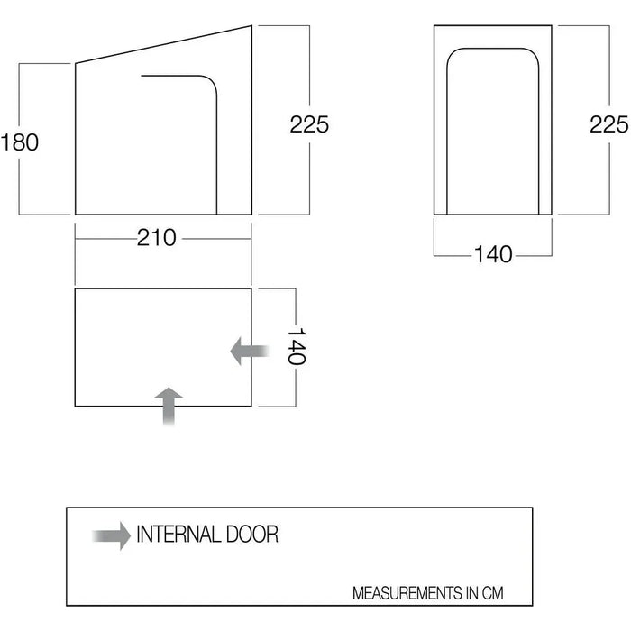 Vango BR002 Caravan Awning Bedroom Midnight Vango - UK Camping And Leisure