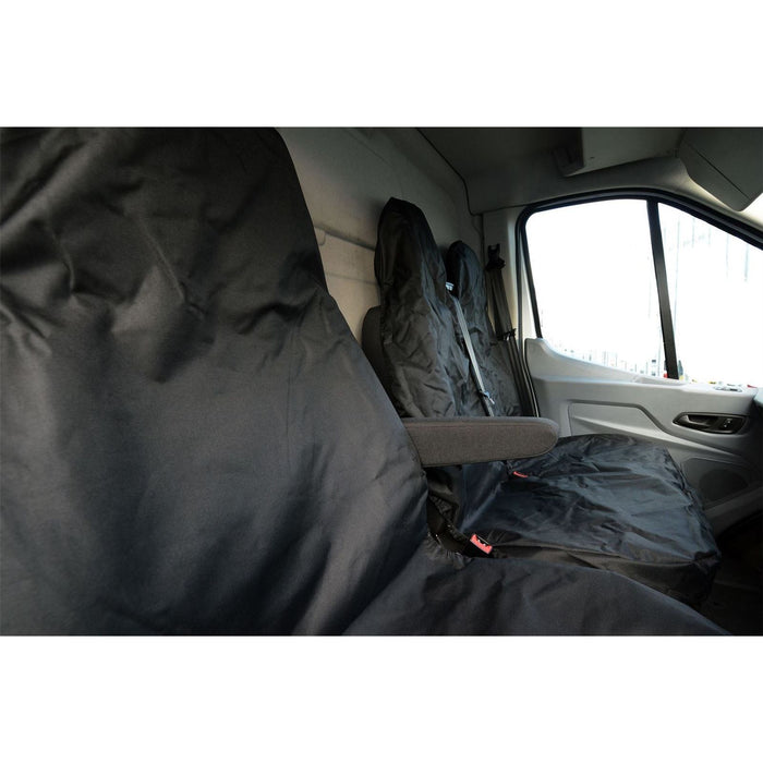 Heavy Duty Van Seat Protector Set 1+2 Universal Side Airbag Compatible - UK Camping And Leisure