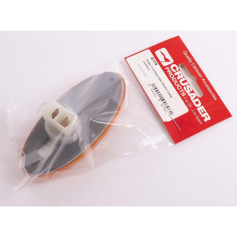 Hella 2PS964295057 Led Amber Oval Side Marker Light Lamp 24V Volt W/ Reflector for Caravan Motorhome Hella - UK Camping And Leisure