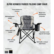 Olpro Henwick Chair Grey & Black Olpro - UK Camping And Leisure
