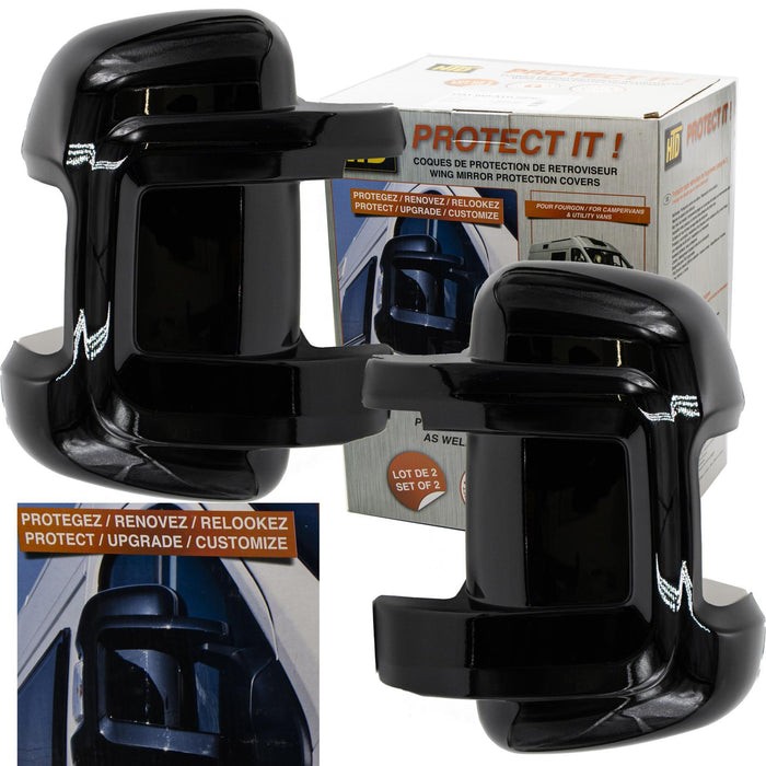 HTD Protect-it Mirror Short Arm Protector for Ducato/Relay / Boxer 06 onwards (Black, Van/Conversion) UK Camping And Leisure