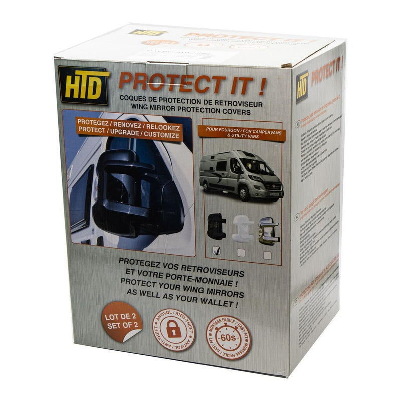 HTD Protect-it Mirror Short Arm Protector for Ducato/Relay / Boxer 06 onwards (Black, Van/Conversion) HTD - UK Camping And Leisure