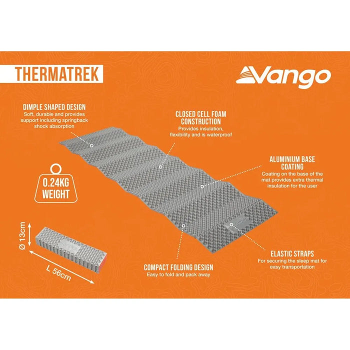 Vango ThermaTrek 1.7 Std Orange Air Beds Vango - UK Camping And Leisure