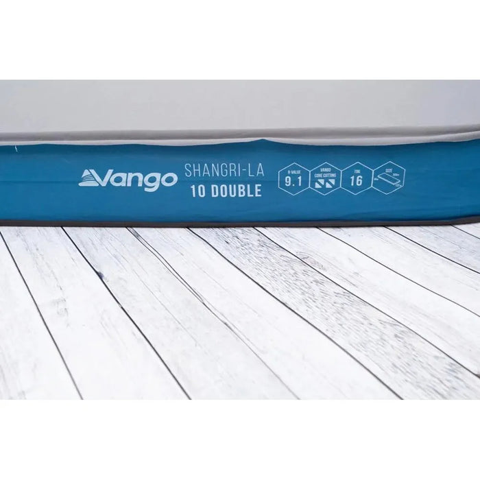Vango Shangri-La II 10 Double 10 Double Cloud Grey / Sky Blue Self Inflating Sleep Mat Vango - UK Camping And Leisure