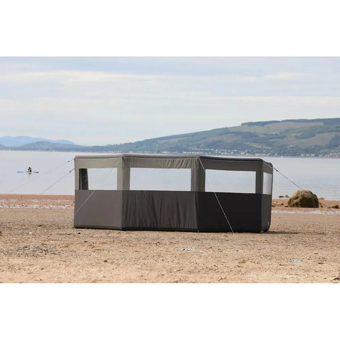 Vango AirBeam Windbreak - 5 Panel - Elements ProShield Shadow Grey Vango - UK Camping And Leisure