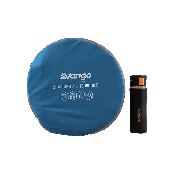 Vango Shangri-La II 10 Double 10 Double Cloud Grey / Sky Blue Self Inflating Sleep Mat Vango - UK Camping And Leisure