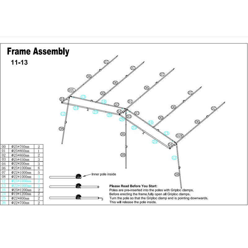 Camptech Savanna DL Fibre Frame Full Awning Traditional Seasonal for Caravans Camptech - UK Camping And Leisure