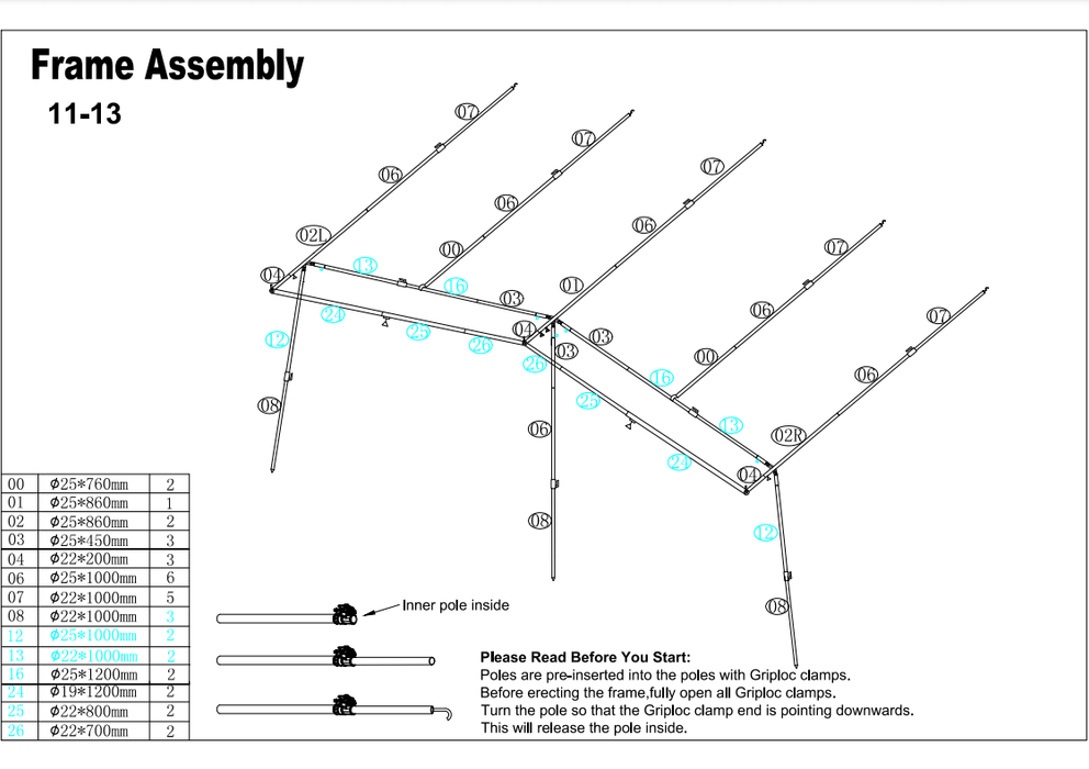 Camptech Savanna DL Fibre Frame Full Awning Traditional Seasonal for Caravans Camptech - UK Camping And Leisure