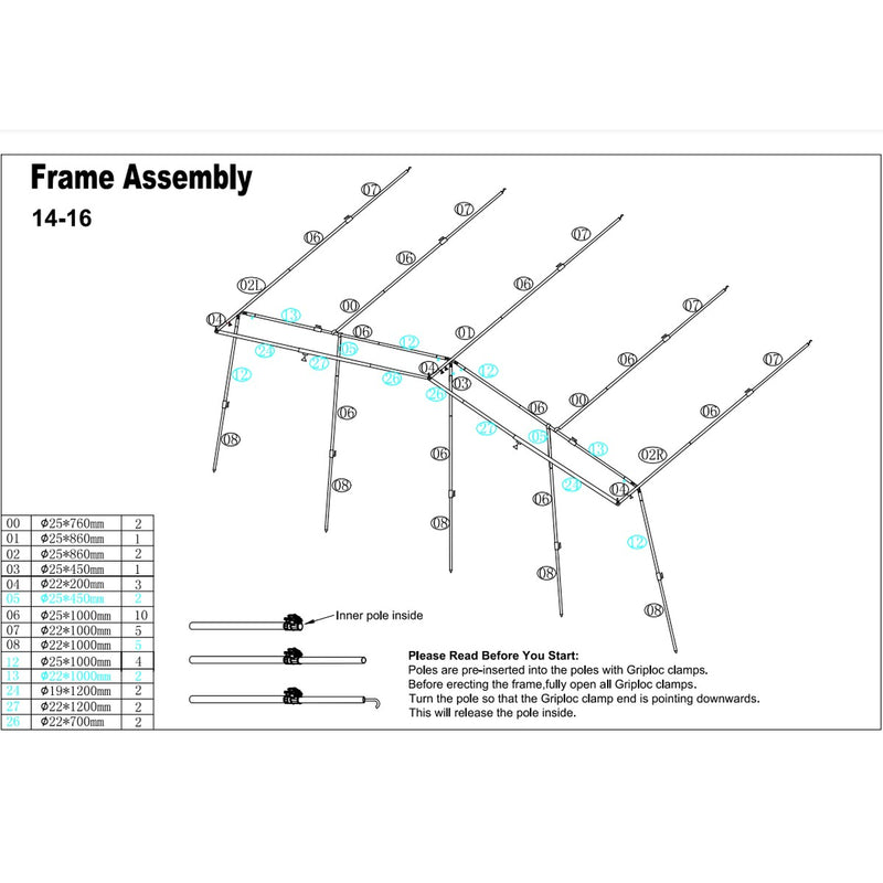 Camptech Savanna DL Fibre Frame Full Awning Traditional Seasonal for Caravans Camptech - UK Camping And Leisure