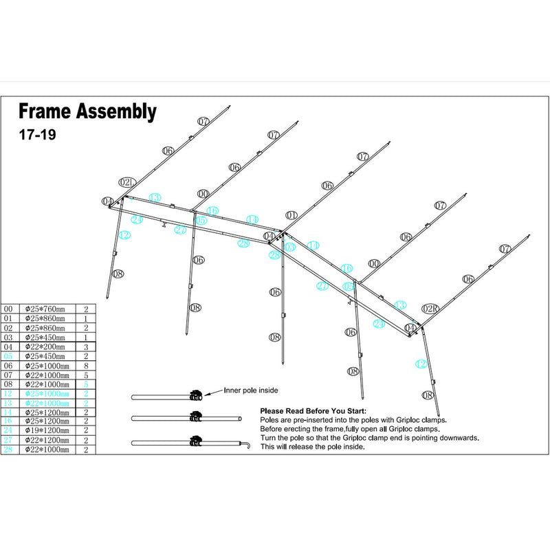 Camptech Savanna DL Fibre Frame Full Awning Traditional Seasonal for Caravans Camptech - UK Camping And Leisure