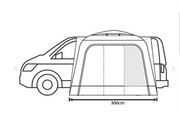 Outdoor Revolution Cayman Cuda F/G Driveaway Awning  Campervan (180-240) | poled frame, poled, sewn-in groundsheet