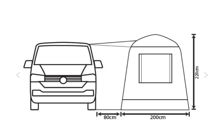 Outdoor Revolution Cayman Cuda F/G Driveaway Awning  Campervan (180-240) | poled frame, poled, sewn-in groundsheet