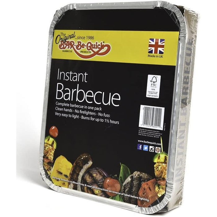 Instant Disposable Medium Bar-Be-Quick BBQ Garden Grill 29 x 24 x 4.6cm Bar-Be-Quick - UK Camping And Leisure