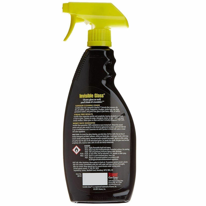 Invisible Glass Cleaner For Windscreens Windows & Mirror 650mL UK Camping And Leisure