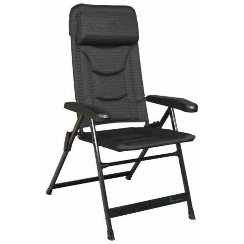 Isabella Bele Padded Luxury Folding Black Chair - UK Camping And Leisure