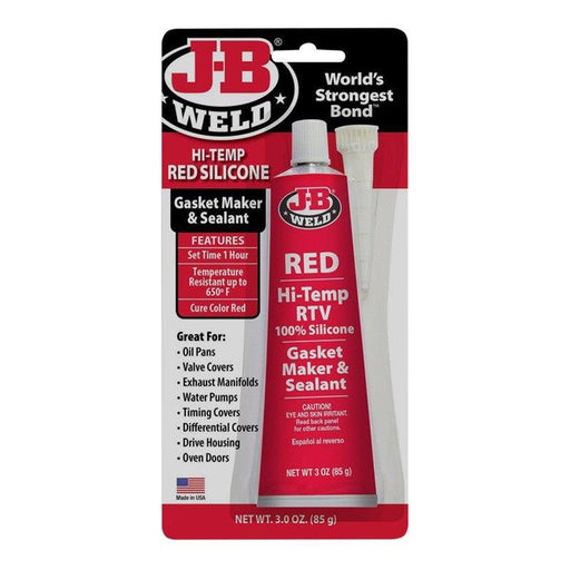 JB J-B Weld 31314 Hi Temp Gasket Maker & Sealant (Red) RTV 100% Silicone T48 Pos JB Weld - UK Camping And Leisure