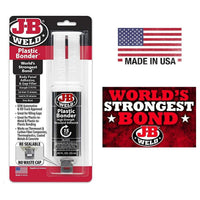 JB Weld Plastic Bonder - Syringe High Strength Body Panel Adhesive & Gap Filler