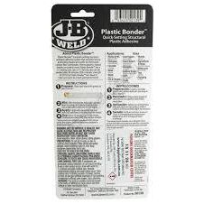 J-B Weld 50139 Plastic Bonder Body Panel Adhesive and Gap Filler Syringe -  Black - 25 ml 