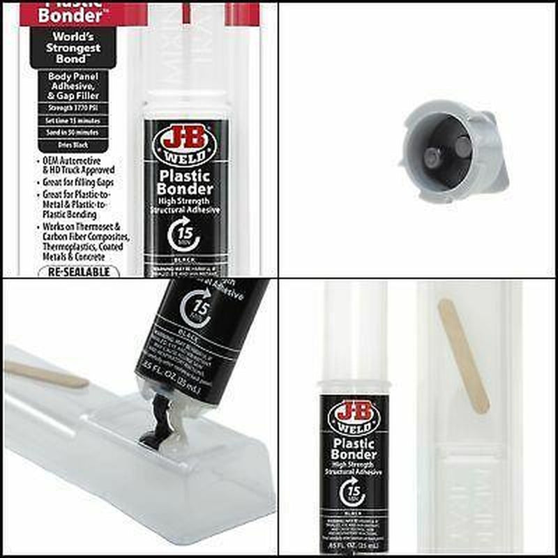 JB Weld Plastic Bonder - Syringe High Strength Body Panel Adhesive & Gap Filler JB Weld - UK Camping And Leisure