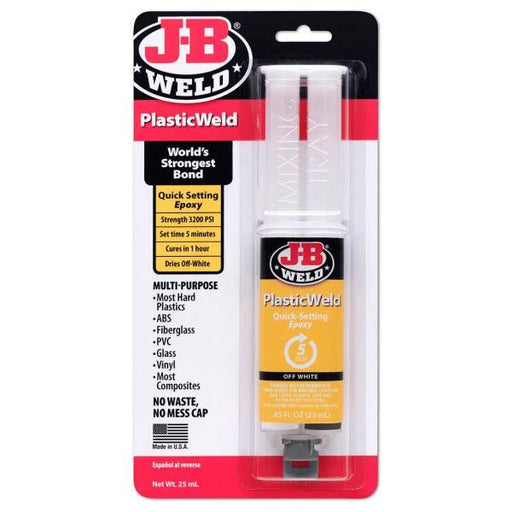 JB Weld Plastic Clear Glue Quick-Setting Epoxy Ceramic Metal Glass 25ml Yellow JB Weld - UK Camping And Leisure