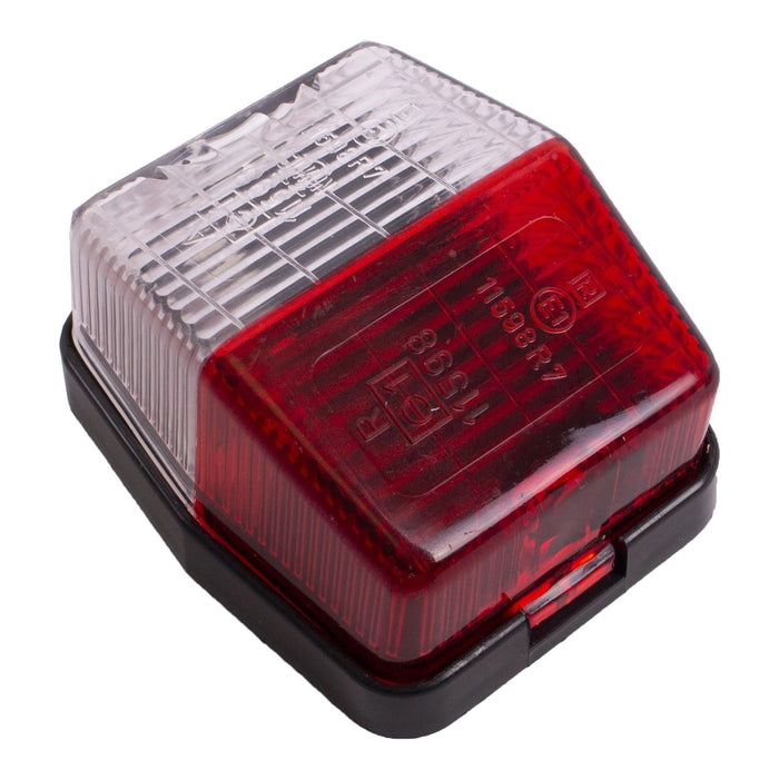 Jokon SPL115 Red White Clear Square Side Marker Lamp Light Caravan Motorhome with Bulb Joken - UK Camping And Leisure