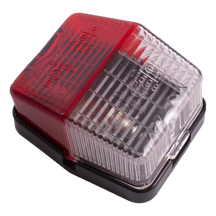 Jokon SPL115 Red White Clear Square Side Marker Lamp Light Caravan Motorhome with Bulb Joken - UK Camping And Leisure