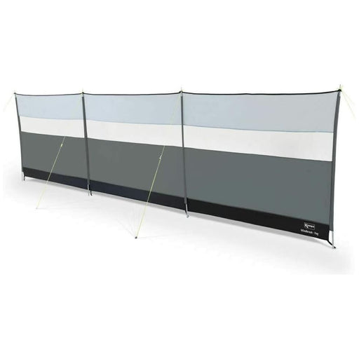 Kampa 4 Steel Poled 5m Camping Windbreak with Clear Viewing Panels - Fog Grey UK Camping And Leisure