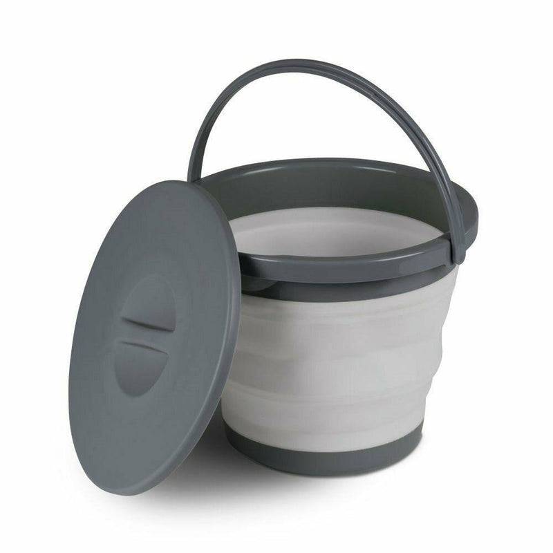 Kampa Collapsible Bucket With Lid 5L Kampa - UK Camping And Leisure