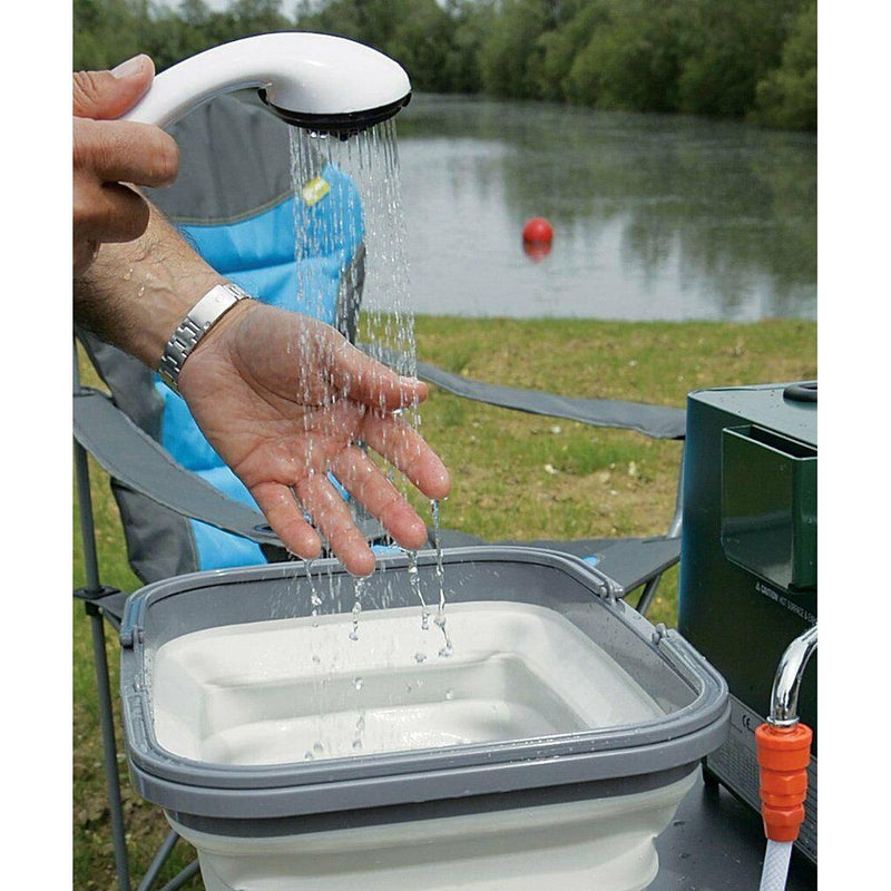 Kampa Geyser LPG Gas Hot Water System Water Heater Shower Kampa - UK Camping And Leisure