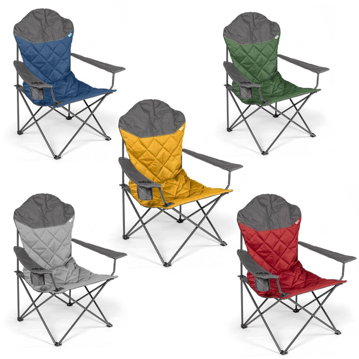 Kampa XL High Back Chair Folding Camping Caravan Festival All Colours Kampa - UK Camping And Leisure