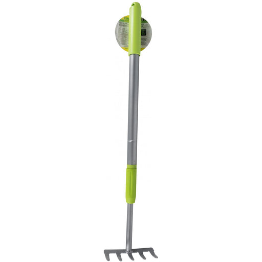 Kinzo Telescopic Hand Rake 36" 900Mm Borders Flower Beds Allotments - UK Camping And Leisure