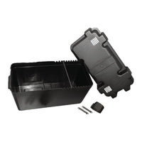 Large 110Ah Leisure Battery Box Enclosure Cover & Strap Motorhome Caravan Camper