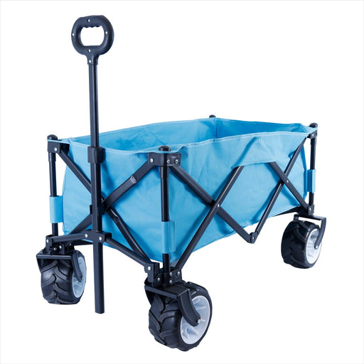 Large Wheel Folding Wagon Pull Along Cart Trolley Garden Camping Festival Beach UK Camping And Leisure