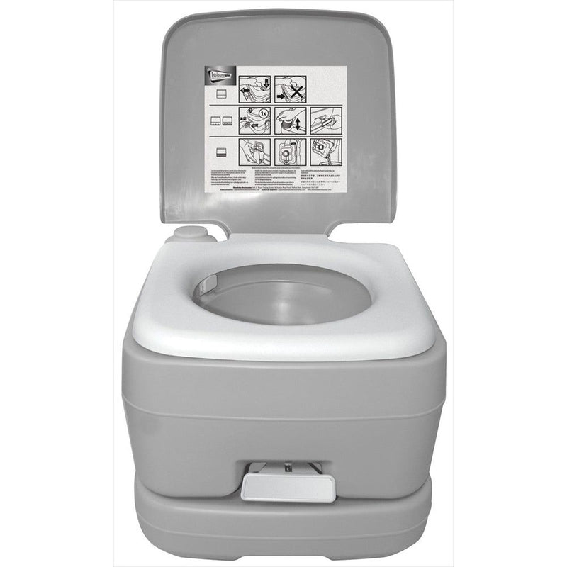 Leisurewize 10L Camping Lightweight Flushing Toilet - GREY Leisurewize - UK Camping And Leisure