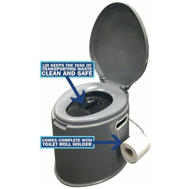 Leisurewize Camping Toilet Lightweight and Portable with Seat Festivals Outdoor Caravan - 5L Leisurewize - UK Camping And Leisure
