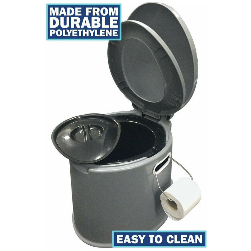 Leisurewize Camping Toilet Lightweight and Portable with Seat Festivals Outdoor Caravan - 5L Leisurewize - UK Camping And Leisure