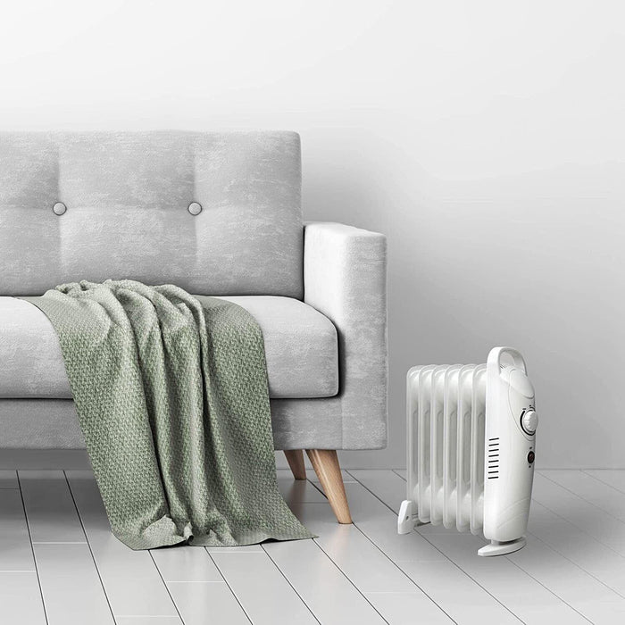 Leisurewize Oil Filled Radiator 700W White Home Conservatory