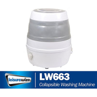 Leisurewize Portable Collapsible Washing Machine 230v Mains Camping Caravan Motorhome