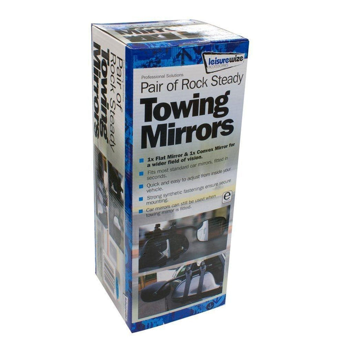 Leisurewize Rock Steady Caravan Towing Mirrors Twin pack Flat & Convex LWACC34 Leisurewize - UK Camping And Leisure